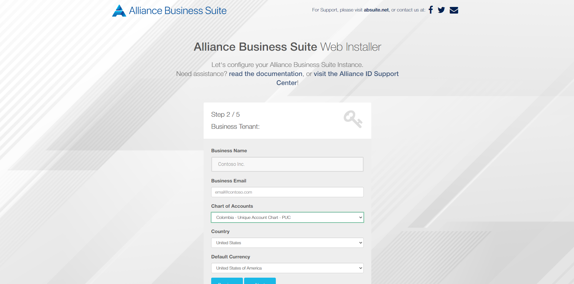 Business Tenant Basic Information